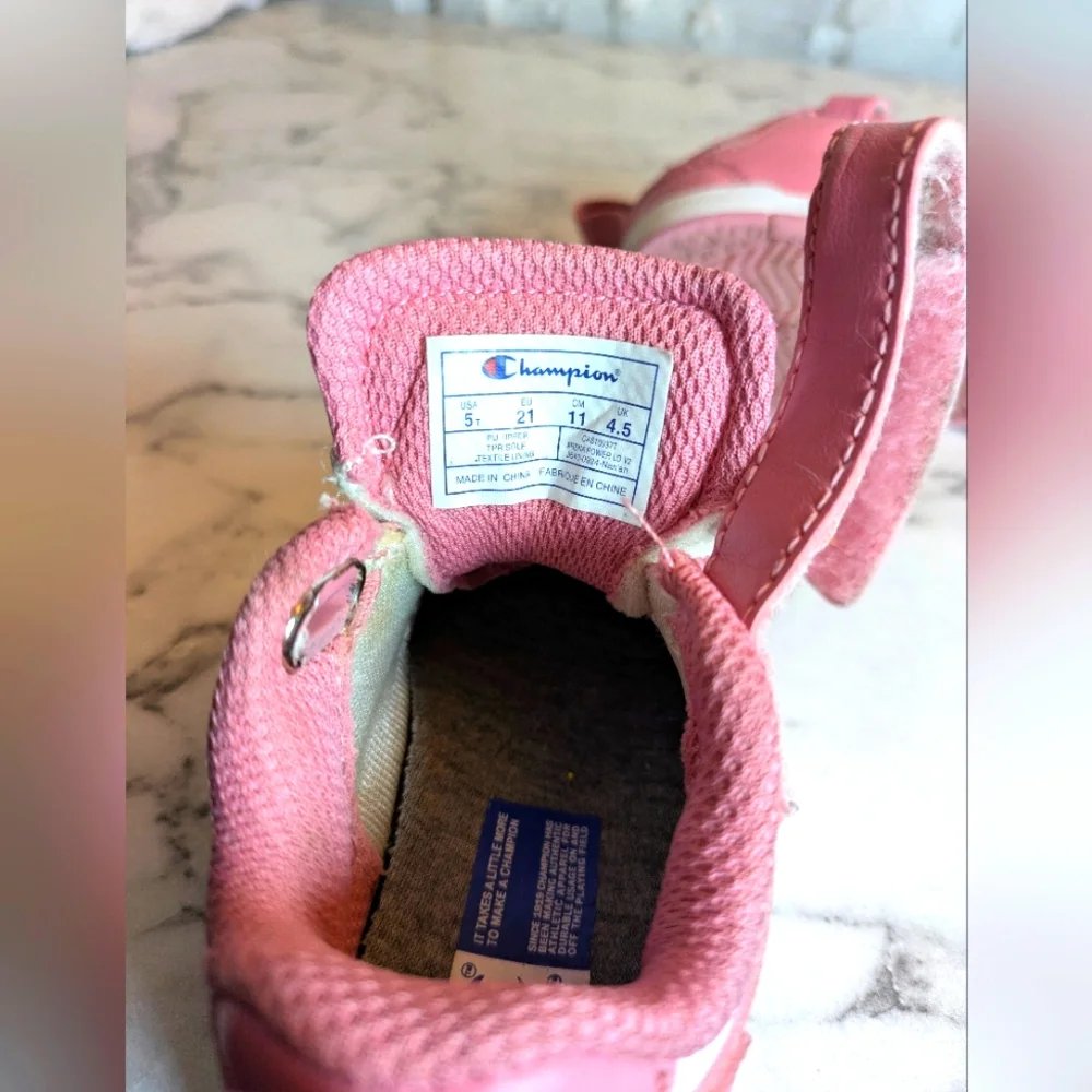 Champion Toddler‎ Pink and White Sneakers - Picture 5 of 5
